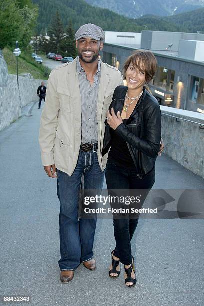 Actor Boris Kodjoe and actress Nicole Parker arrive at the wedding-eve party the day before the wedding of Boris Becker and Sharlely Kerssenberg at...