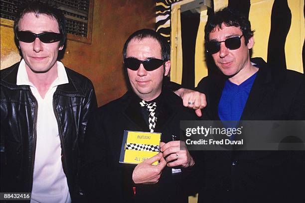 Tony Barber, Pete Shelley and Steve Diggle of Buzzcocks