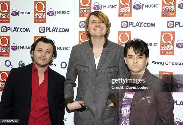 James Dean Bradfield, Nicky Wire and Sean Moore of Manic Street Preachers