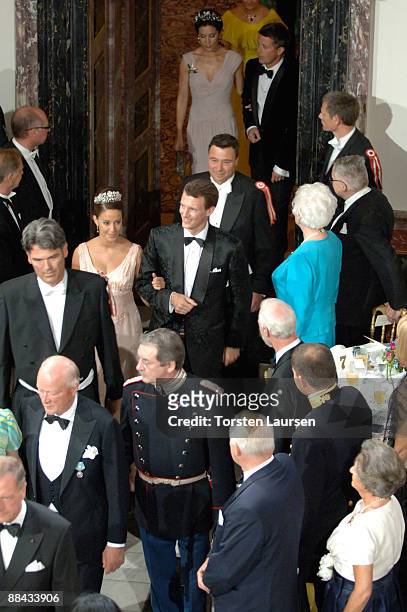 Princess Marie of Denmark, Prince Joachim of Denmark, Princess Mary of Denmark and Prince Henrik of Denmark attend Prince Henrik of Denmark's 75th...
