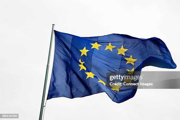 european community flag - europese unie vlag stockfoto's en -beelden