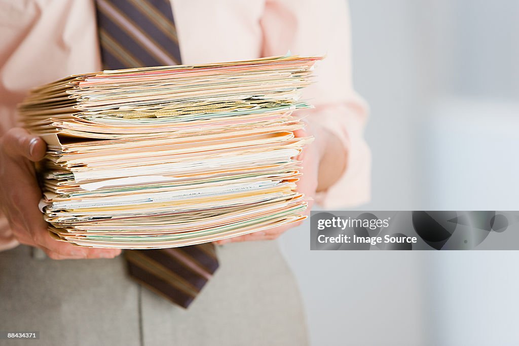 Businessman with paperwork