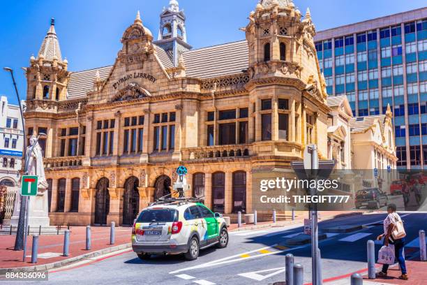 google vehicle touring the city of port elizabeth - port elizabeth stock pictures, royalty-free photos & images