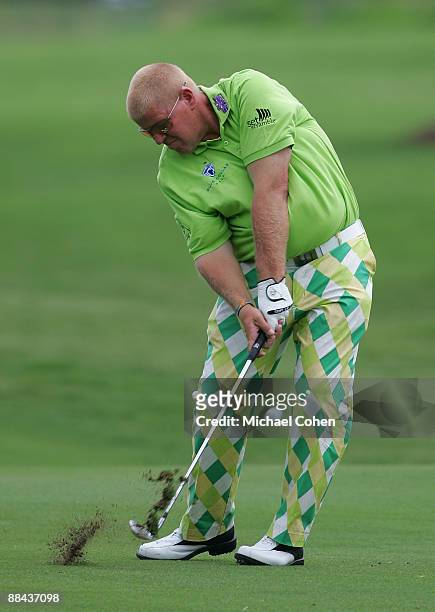 John Daly of the United States plays a shot from the fairway during the first round of the St. Jude Classic at TPC Southwind held on June 11, 2009 in...