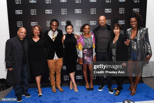 Roberta Munroe, Dabier Snell, Nefertite Nguvu and Common attend AT&T Hello Lab's Mentorship Program Debuts Five Short Films - Red Carpet at Hammer...