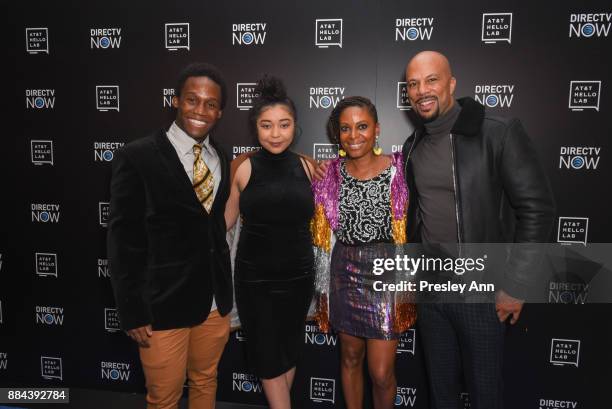 Dabier Snell, Nefertite Nguvu and Common attend AT&T Hello Lab's Mentorship Program Debuts Five Short Films - Red Carpet at Hammer Museum on December...
