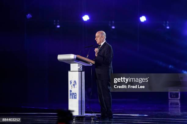 President Julio Cesar Maglione attends the 2017 FINA/Alisports World Aquatics Gala 'Soiree des Etoiles' on December 2, 2017 in Sanya, China.