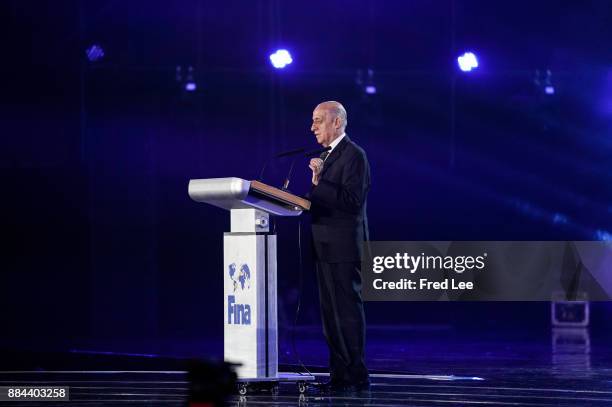 President Julio Cesar Maglione attends the 2017 FINA/Alisports World Aquatics Gala 'Soiree des Etoiles' on December 2, 2017 in Sanya, China.