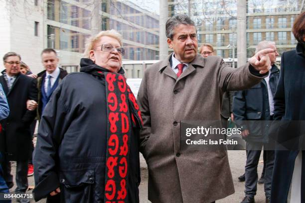 Artist HA Schult and Federal Minister for Foreign Affairs Sigmar Gabriel opened the event 'Trash People. Halt in Berlin' at the invitation of...