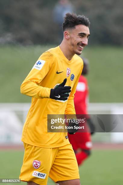 Yanis Barka of Nancy celebrates during the French Cup match between Rungis and Nancy on December 2, 2017 in Bonneuil-sur-Marne, France.