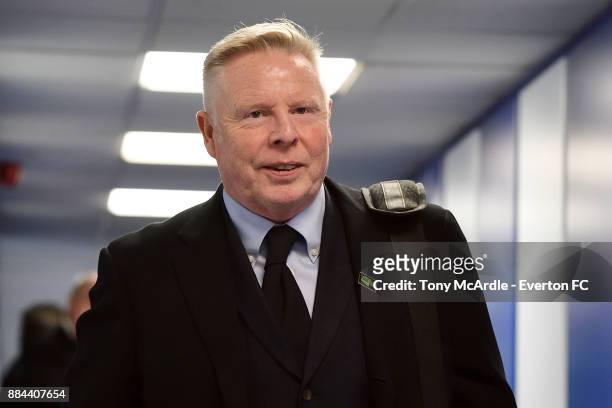 Sammy Lee of Everton arrives before the Premier League match between Everton and Huddersfield Town at Goodison Park on December 2, 2017 in Liverpool,...