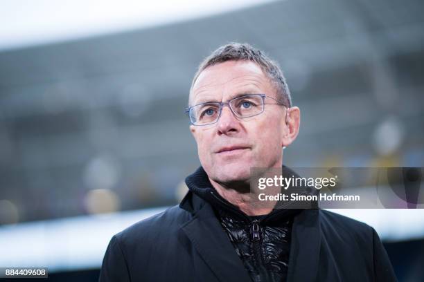 Sporting Diretor Ralf Rangnick of Leipzig looks on during the Bundesliga match between TSG 1899 Hoffenheim and RB Leipzig at Wirsol...