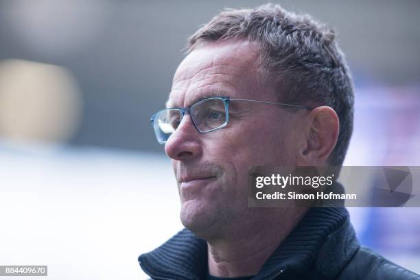 Sporting Diretor Ralf Rangnick of Leipzig looks on during the Bundesliga match between TSG 1899 Hoffenheim and RB Leipzig at Wirsol...