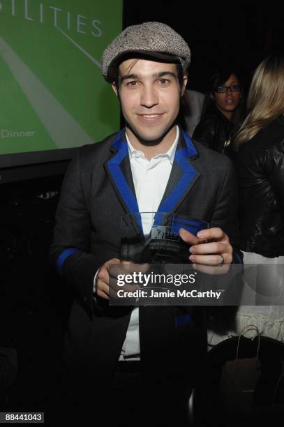 Singer Pete Wentz attends the 8th Annual Jed Foundation Gala at Guastavino's on June 11, 2009 in New York City.