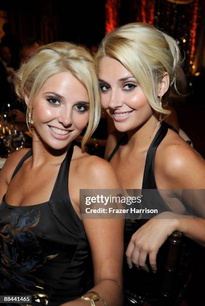 Models Karissa Shannon and Kristina Shannon during the AFI Lifetime Achievement Award: A Tribute to Michael Douglas held at Sony Pictures Studios on...