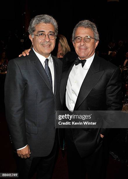 New's Corp's Terry Semel and Universal's Ron Meyer during the AFI Lifetime Achievement Award: A Tribute to Michael Douglas held at Sony Pictures...