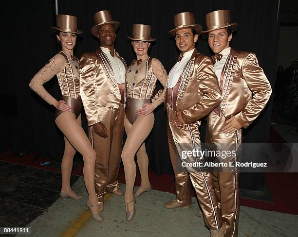 Dancers backstage at the AFI Life Achievement Award: A Tribute to Michael Douglas at Sony Pictures Studios on June 11, 2009 in Culver City,...