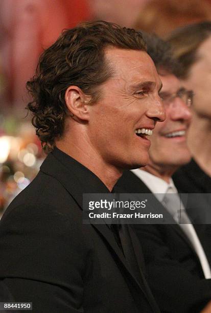 Actor Matthew McConaughey in the audience during the AFI Lifetime Achievement Award: A Tribute to Michael Douglas held at Sony Pictures Studios on...