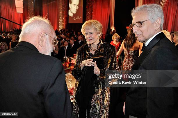 Frank Pierson, Diana Douglas Darrid and Bill Darrid during the AFI Lifetime Achievement Award: A Tribute to Michael Douglas held at Sony Pictures...