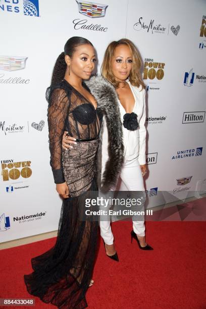 Bresha Webb and Essence Atkins attend Ebony Magazine's Ebony Power 100 Gala at The Beverly Hilton Hotel on December 1, 2017 in Beverly Hills,...