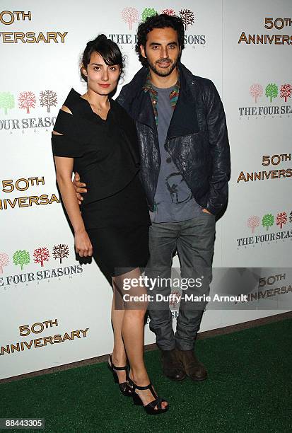 Amanda Garcia Santana and Fashion Designer Yigal Azrouel attend the 50th Anniversary gala at Four Seasons Hotel New York on June 11, 2009 in New York...