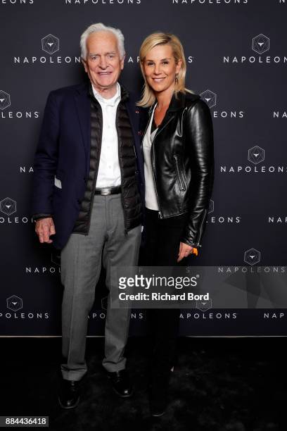 Philippe Labro and Laurence Ferrari attend the Introductory Session To The 7th Summit Of Les Napoleons at Maison de la Radio on December 2, 2017 in...
