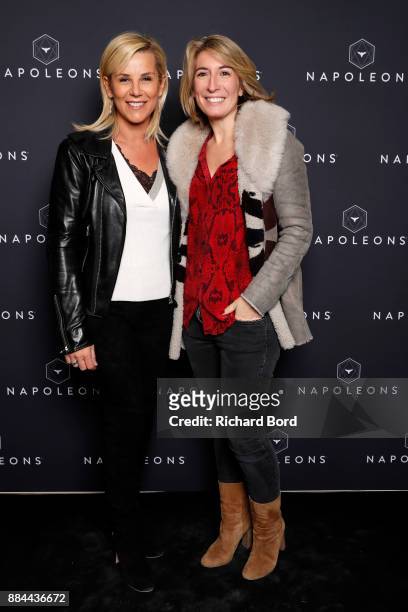 Laurence Ferrari and guest attend the Introductory Session To The 7th Summit Of Les Napoleons at Maison de la Radio on December 2, 2017 in Paris,...