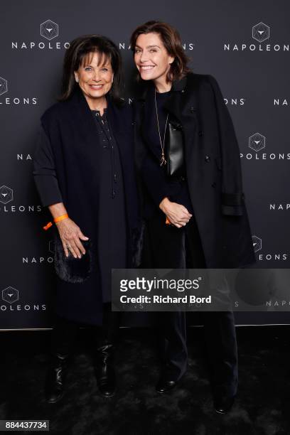Anne Sinclair and Daphne Roulier attend the Introductory Session To The 7th Summit Of Les Napoleons at Maison de la Radio on December 2, 2017 in...