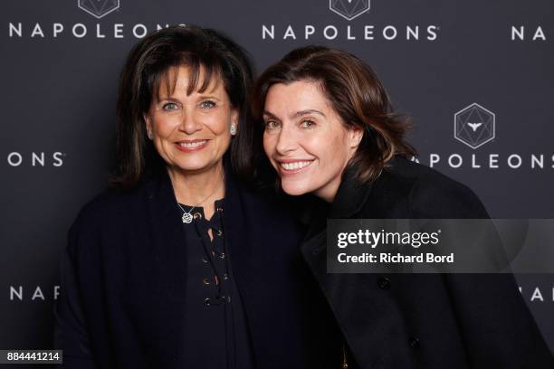 Anne Sinclair and Daphne Roulier attend the Introductory Session To The 7th Summit Of Les Napoleons at Maison de la Radio on December 2, 2017 in...