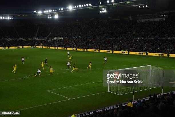 Matej Vydra of Derby County shoots at goal during the Sky Bet Championship match between Derby County and Burton Albion at iPro Stadium on December...