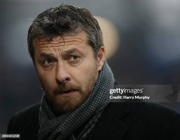 Slavisa Jokanovic, Head Coach of Fulham looks on prior to the Sky Bet Championship match between Brentford and Fulham at Griffin Park on December 2,...