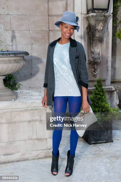 Tolula Adeyemi attends the summer party of fashion brand 'J.Lindeberg' at Dartmouth House on June 10, 2009 in London, England.