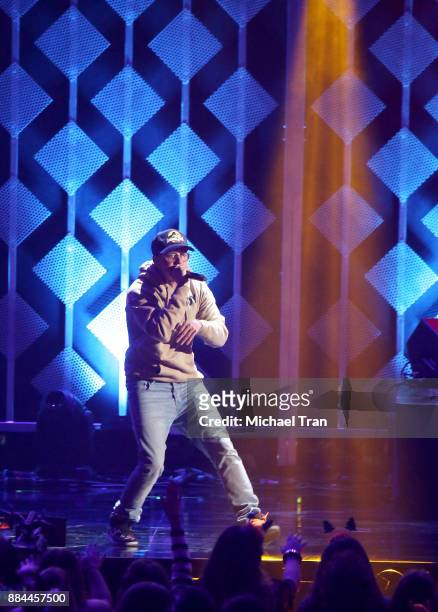 Sir Robert Bryson Hall II aka Logic performs onstage during the 102.7 KIIS FM's Jingle Ball 2017 held at The Forum on December 1, 2017 in Inglewood,...