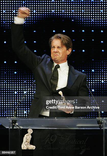 Kyle MacLachlan receive award at the 49th Monte Carlo Television Festival Closing Ceremony at the Grimaldi Forum on June 11, 2009 in Monte-Carlo,...