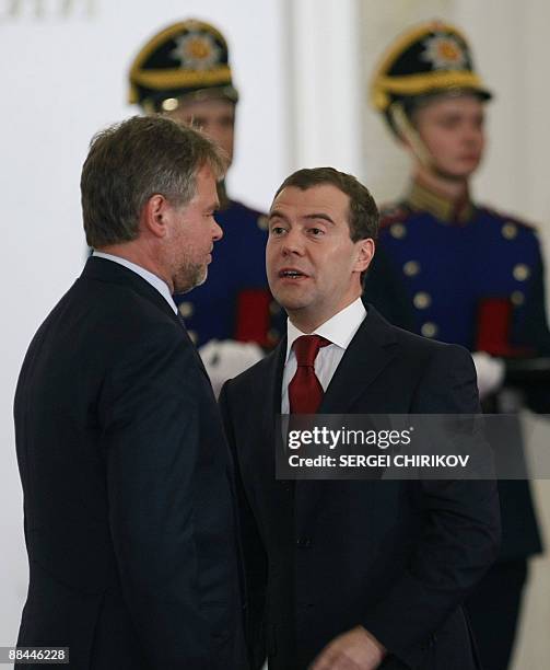 Russian President Dmitry Medvedev awards the creator of an anti-virus computer information protection system, Yevgeny Kaspersky , with the State...