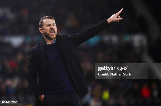 Gary Rowett manager of Derby County during the Sky Bet Championship match between Derby County and Burton Albion at iPro Stadium on December 2, 2017...