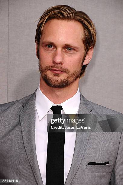 Actor Alexander Skarsgard attends the 2nd season premiere of "True Blood" at Paramount Theater on the Paramount Studios lot on June 9, 2009 in...