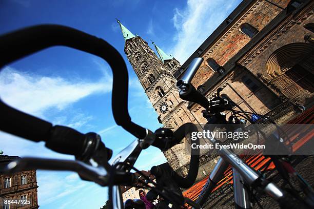 The dome of Sankt Peter and St. Georg on June 11, 2009 in Bamberg, Germany. Bamberg is listed as a World Heritage by UNESCO.