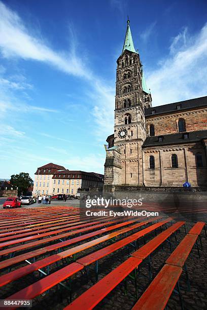 The dome of Sankt Peter and St. Georg on June 11, 2009 in Bamberg, Germany. Bamberg is listed as a World Heritage by UNESCO.