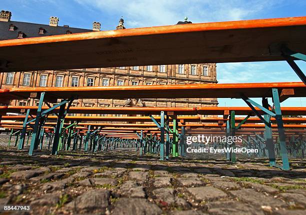 The new residence and the Dom Place on June 11, 2009 in Bamberg, Germany. Bamberg is listed as a World Heritage by UNESCO.