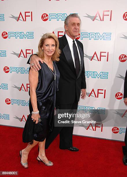 Chris Riley and NBA Coach Pat Riley arrives at the 37th Annual AFI Lifetime Achievement Awards held at Sony Pictures Studios on June 11, 2009 in...