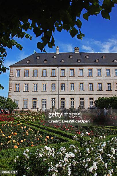 Rose garden of the New Residence on June 11, 2009 in Bamberg, Germany. Bamberg is listed as a World Heritage by UNESCO.