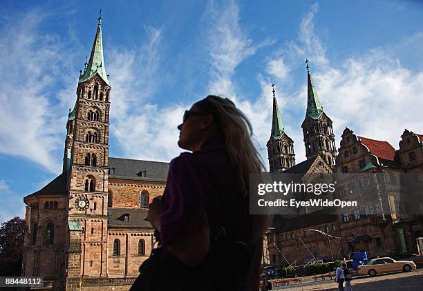 The dome of Sankt Peter and St. Georg on June 11, 2009 in Bamberg, Germany. Bamberg is listed as a World Heritage by UNESCO.