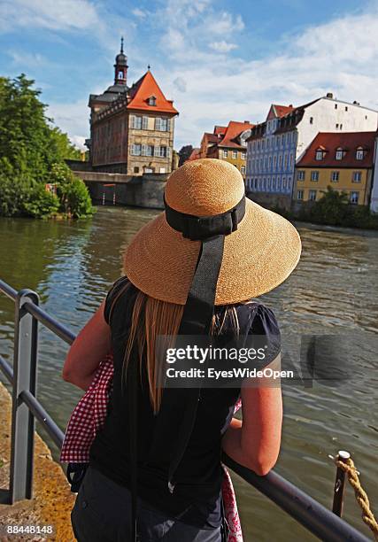 The former City Hall at the river Regnitz with its facade in rococo style on June 11, 2009 in Bamberg, Germany. Bamberg is listed as a World Heritage...