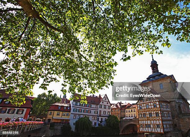 The former City Hall at the river Regnitz with its facade in rococo style on June 11, 2009 in Bamberg, Germany. Bamberg is listed as a World Heritage...