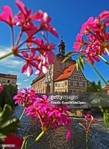 The former City Hall at the river Regnitz with its facade in rococo style on June 11, 2009 in Bamberg, Germany. Bamberg is listed as a World Heritage...