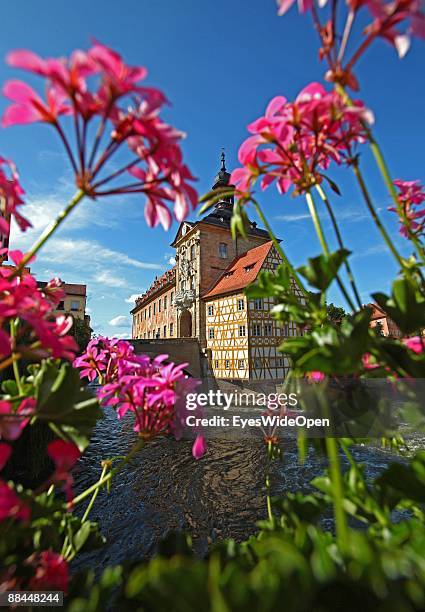 The former City Hall at the river Regnitz with its facade in rococo style on June 11, 2009 in Bamberg, Germany. Bamberg is listed as a World Heritage...