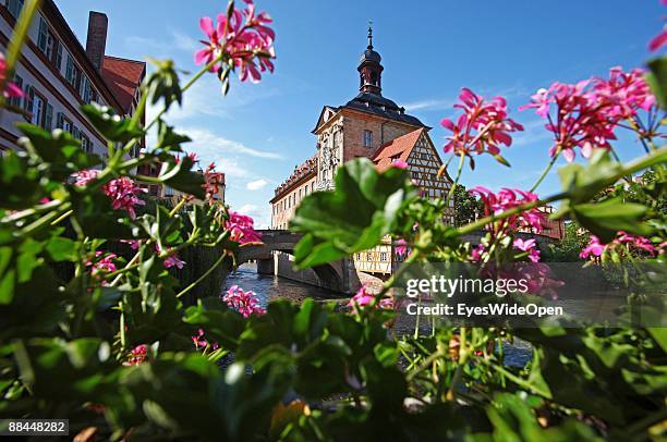 The former City Hall at the river Regnitz with its facade in rococo style on June 11, 2009 in Bamberg, Germany. Bamberg is listed as a World Heritage...