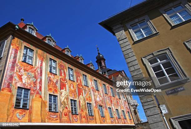 The former City Hall at the river Regnitz with its facade in rococo style on June 11, 2009 in Bamberg, Germany. Bamberg is listed as a World Heritage...