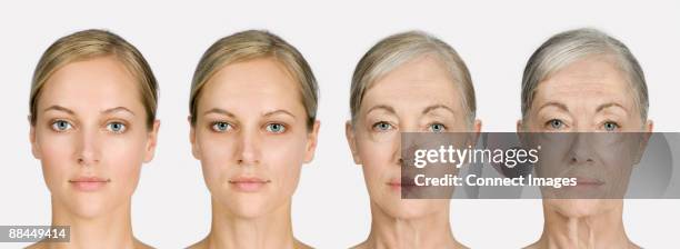 woman aging - aging process stock pictures, royalty-free photos & images